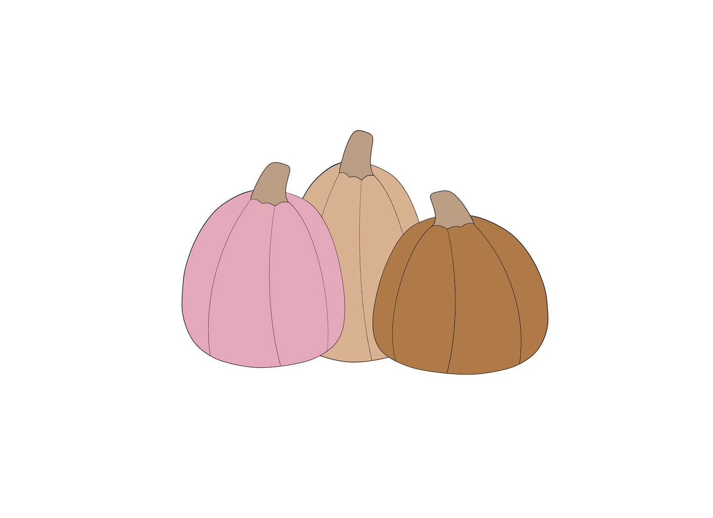 3 Pumpkins Cookie Cutter
