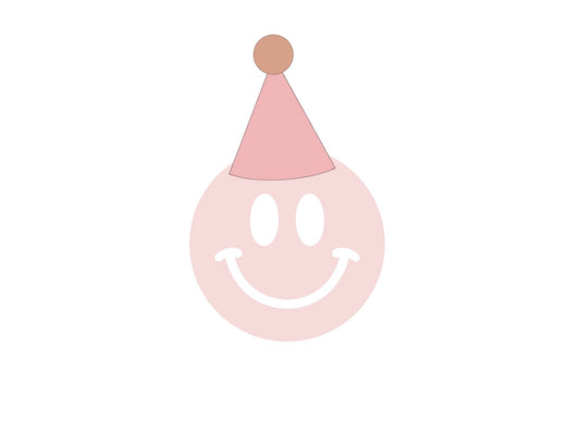 Smiley Face with Party Hat Cookie Cutter