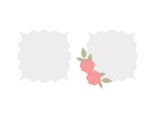 Plaque 14 or Plaque 14 with flowers Cookie Cutters