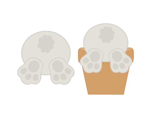 Bunny Bum or Bunny Bum in Pot Cookie Cutter