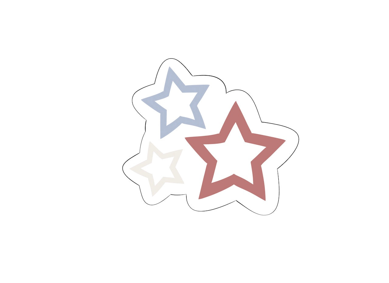 3 Stars Plaque Cookie Cutter