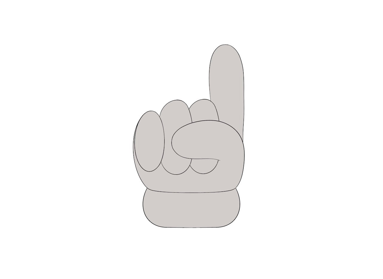 Finger Number One Cookie Cutter