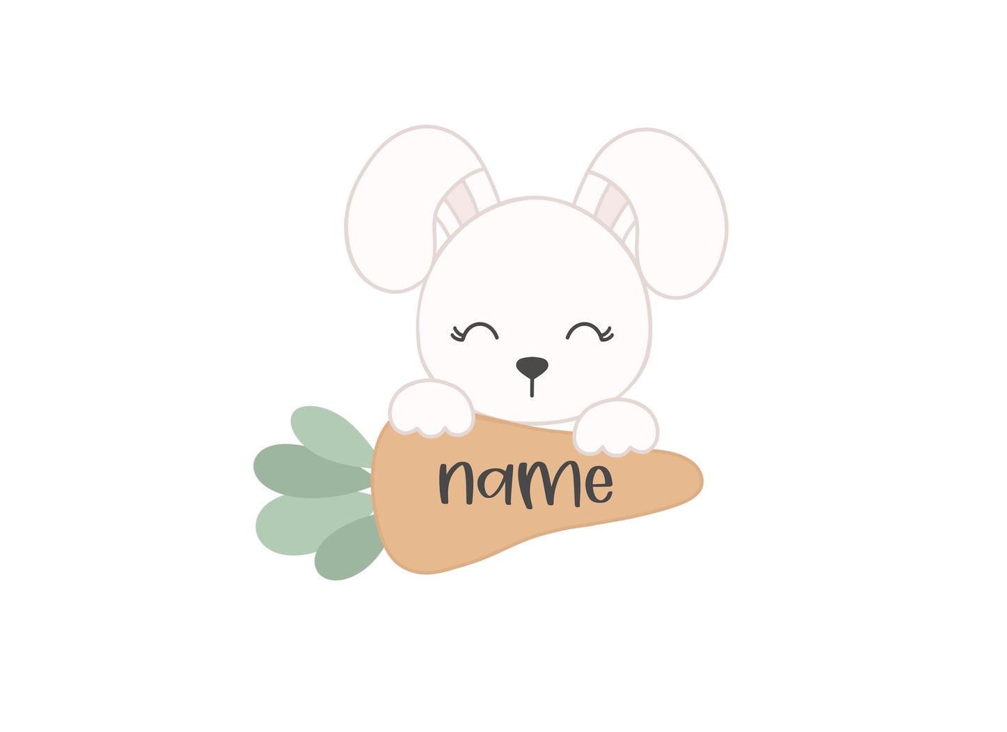 Bunny Head with Carrot Cookie Cutter
