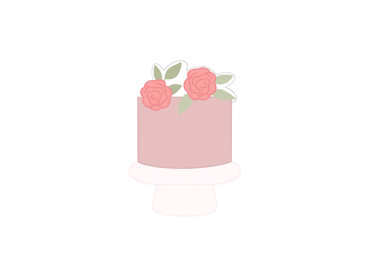 Cake on Chubby Stand Cookie Cutter