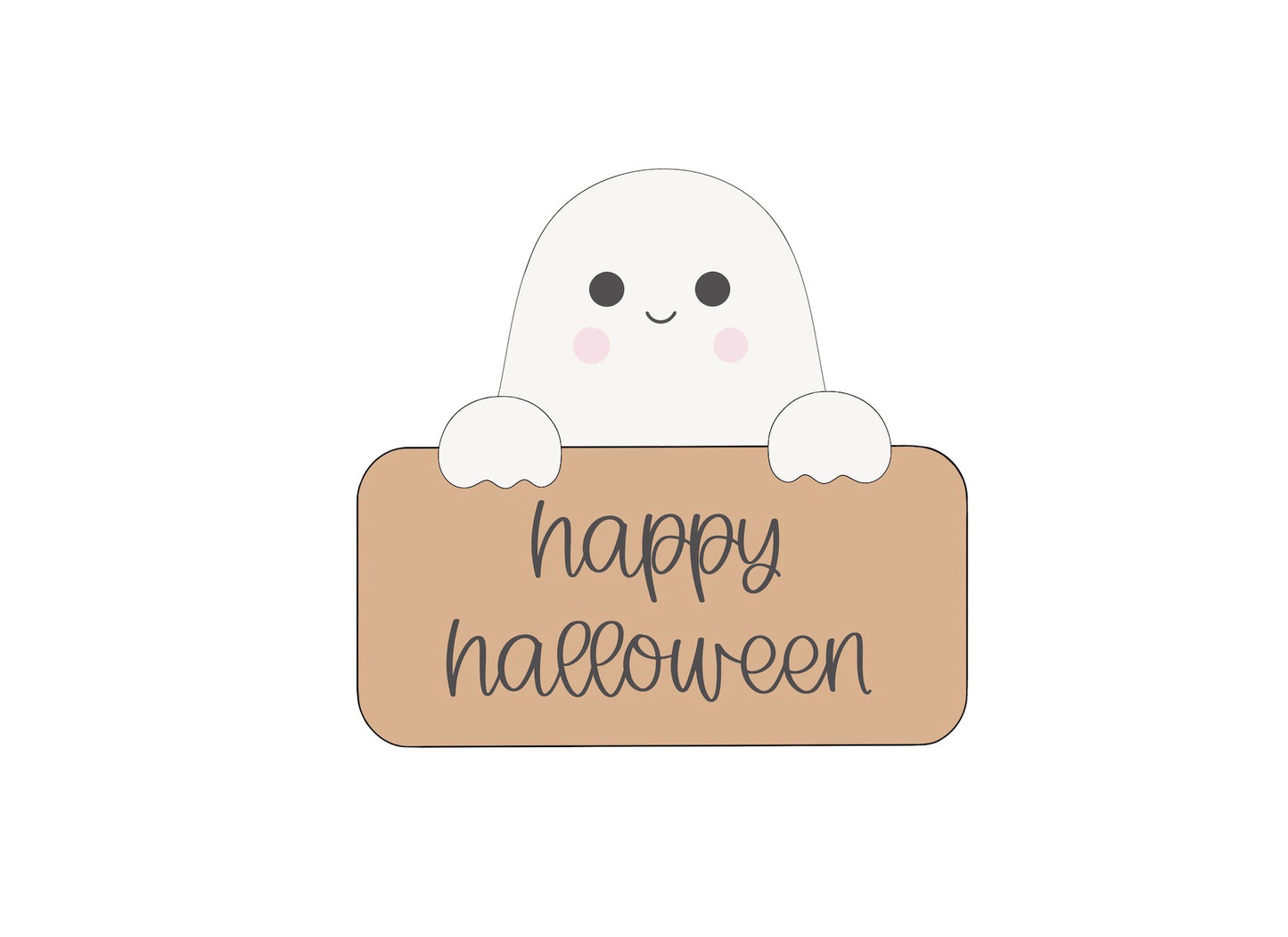 Ghost Face Plaque Cookie Cutter