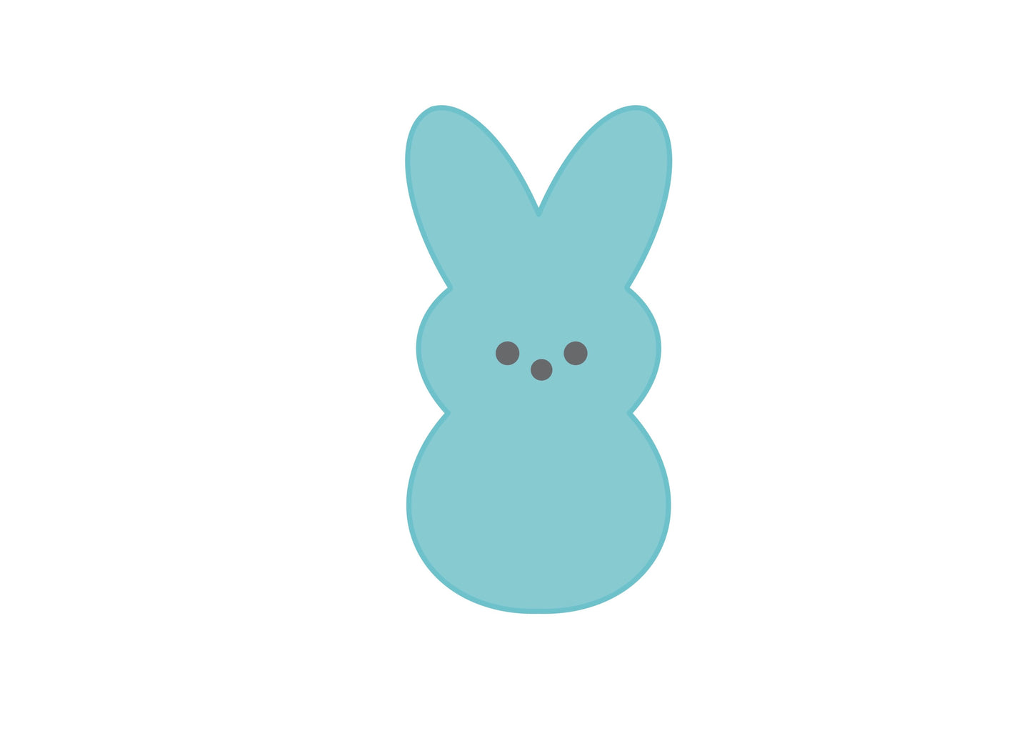 Peep Bunny with or without Tag Cookie Cutter