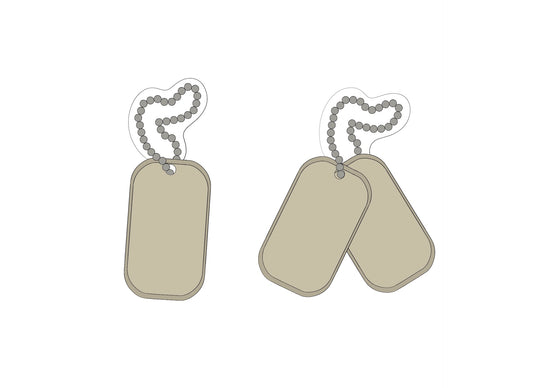 Dog Tag or Dog Tags Cookie Cutters
