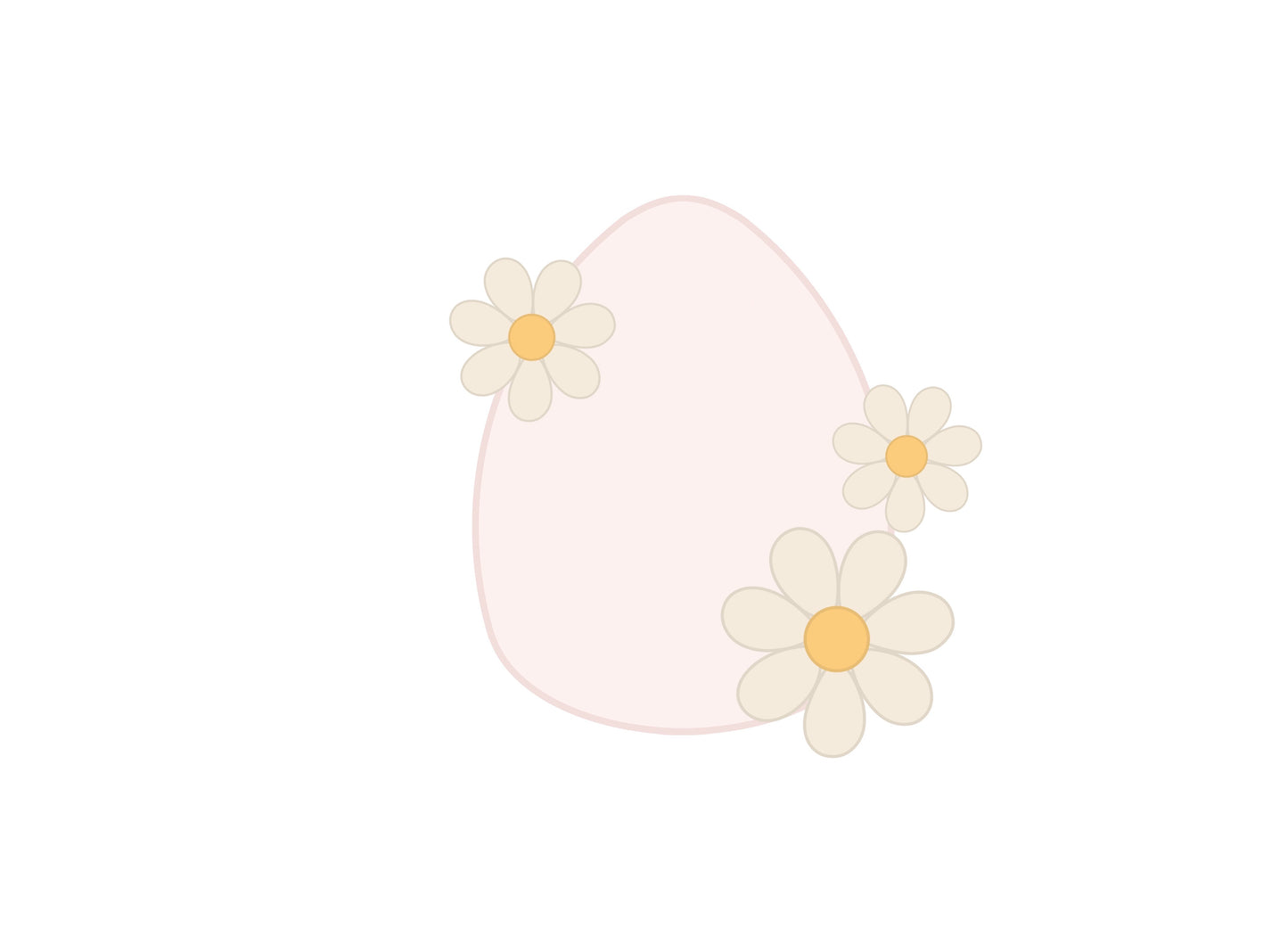 Egg with Daisies Cookie Cutter