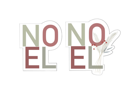 NOEL or NOEL with greenery Cookie Cutters