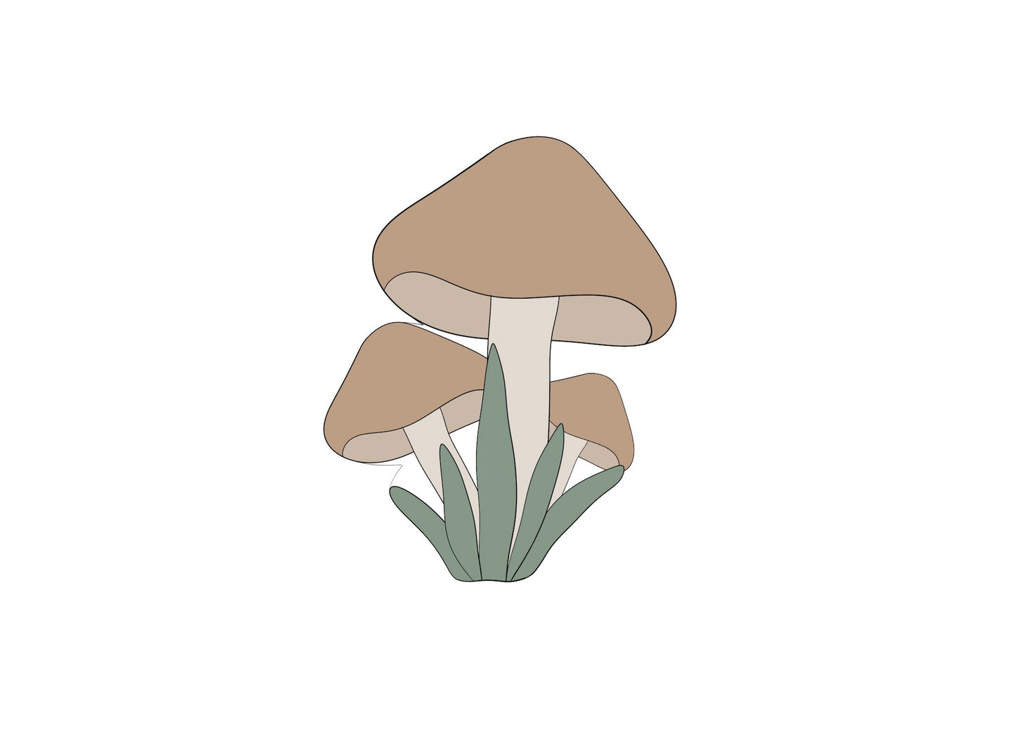 Mushroom Cluster Cookie Cutter