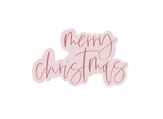 Merry Christmas Plaque Cookie Cutter