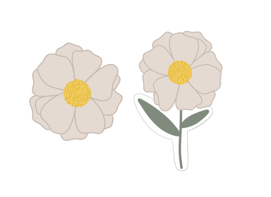 Flower 2 or Flower 2 with Stem Cookie Cutters