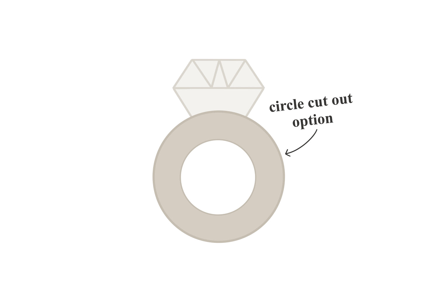 Wedding Ring with or without Cut Out Option Cookie Cutters