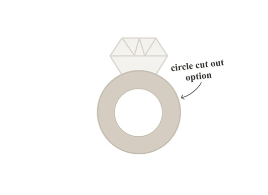 Wedding Ring with or without Cut Out Option Cookie Cutters