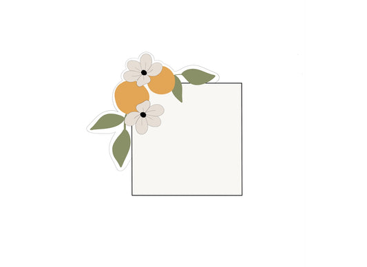 Orange Greenery Plaque Cookie Cutter