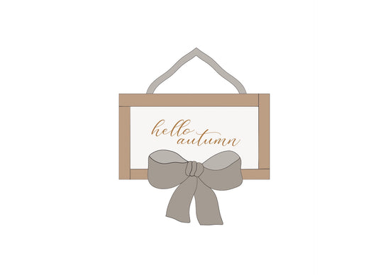 Hanging Picture Frame with Bow Cookie Cutter