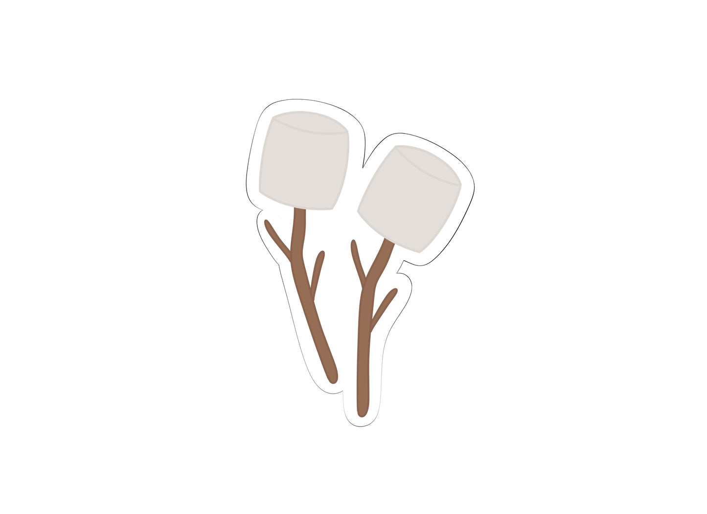 Marshmallows on Sticks Cookie Cutter
