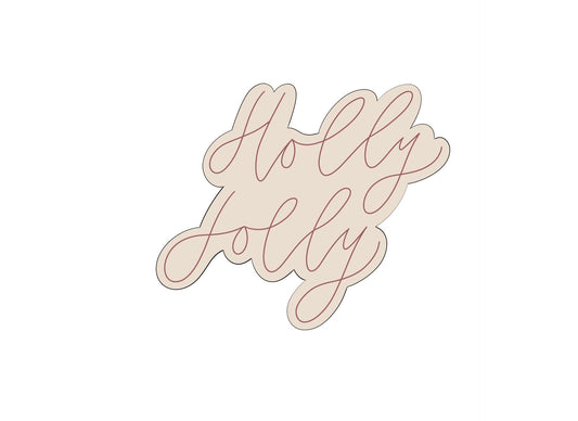 Holly Jolly Cutter Cookie Cutter