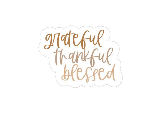 Grateful Thankful Blessed Plaque Cookie Cutter