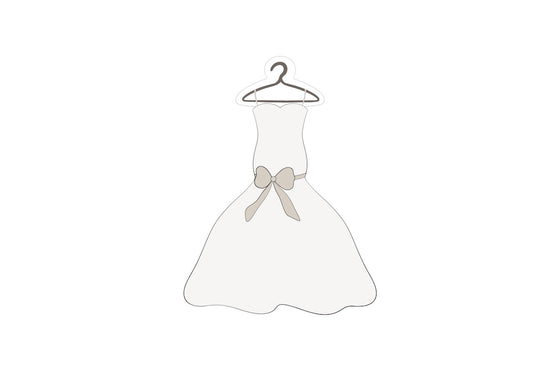 Wedding Dress on Hanger Cookie Cutter