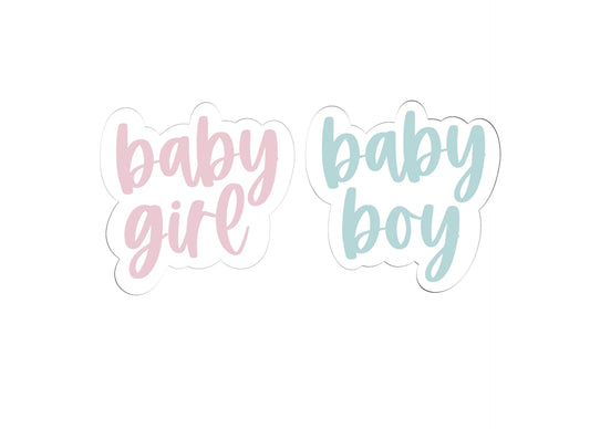 Baby Girl or Baby Boy Plaque Cookie Cutter