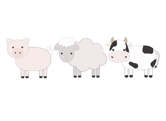Pig Body, Sheep Body, or Cow Body Cookie Cutters