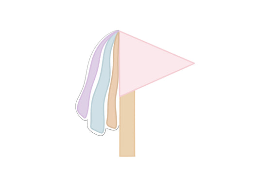 Flag Banner with Streamers Cookie Cutter