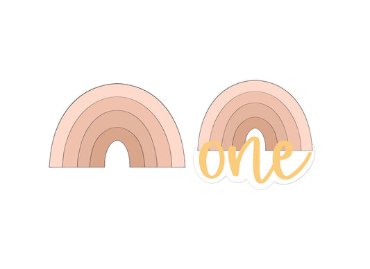 Rainbow or Rainbow with One Font Cookie Cutters