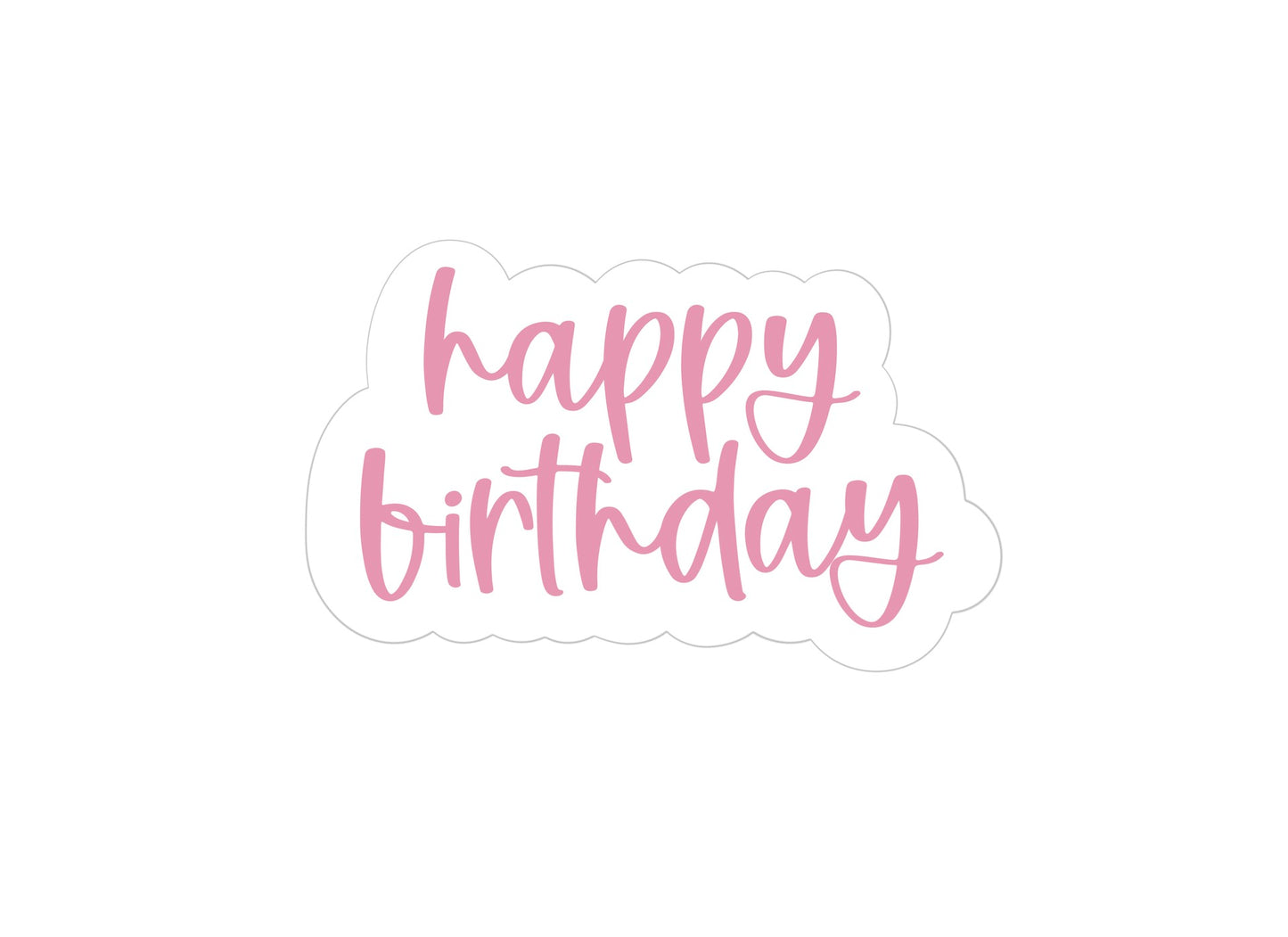 Happy Birthday Plaque Cookie Cutter