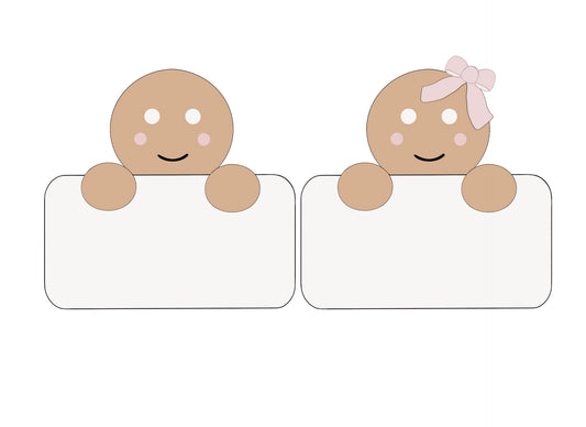 Gingerbread Plaque or Gingerbread Plaque with Bow Cookie Cutters