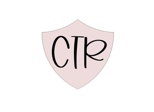 CTR Baptism Plaque Cookie Cutter