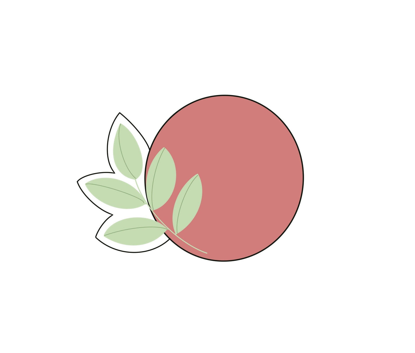 Circle with Leaf Cookie Cutter
