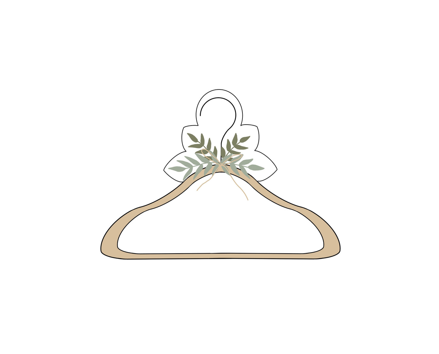 Hanger with Greenery Cookie Cutter