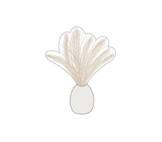 Pampas Grass in a Vase Cookie Cutter
