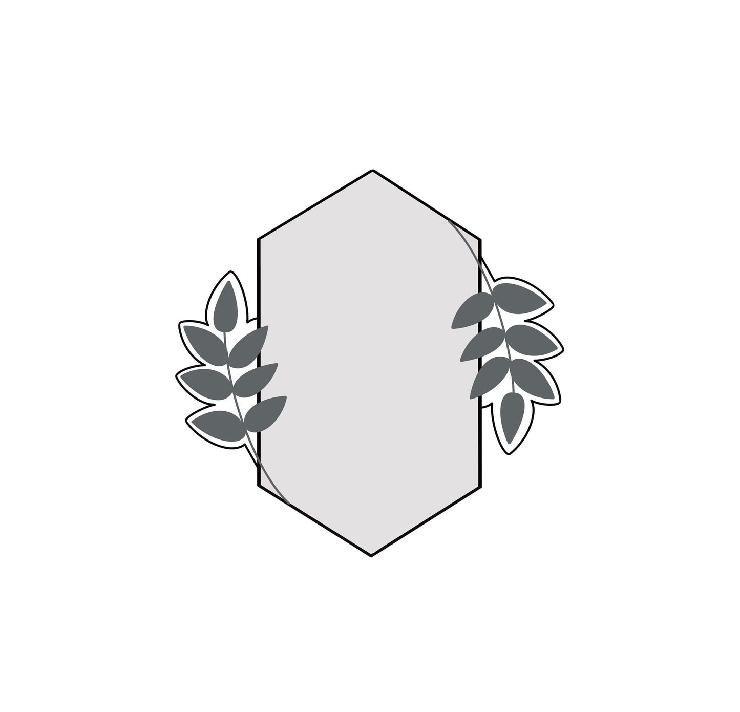 Leafy Elongated Hexagon Cookie Cutter