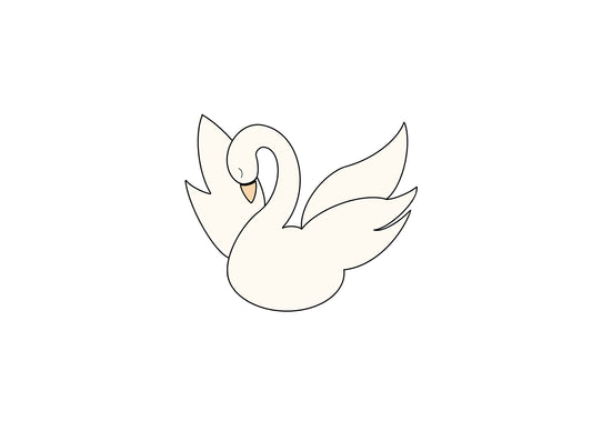 Two Winged Swan Cookie Cutter