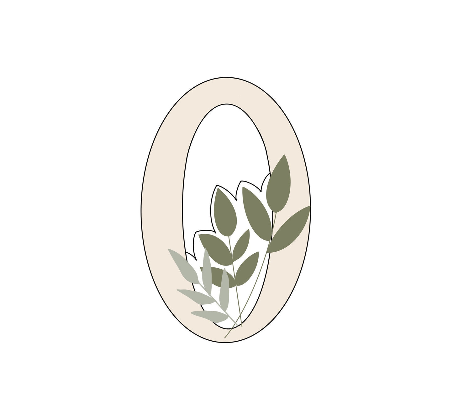 Greenery Number 0 Cookie Cutter