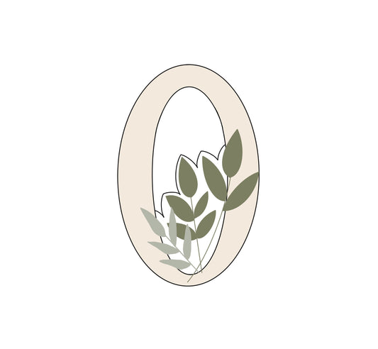 Greenery Number 0 Cookie Cutter