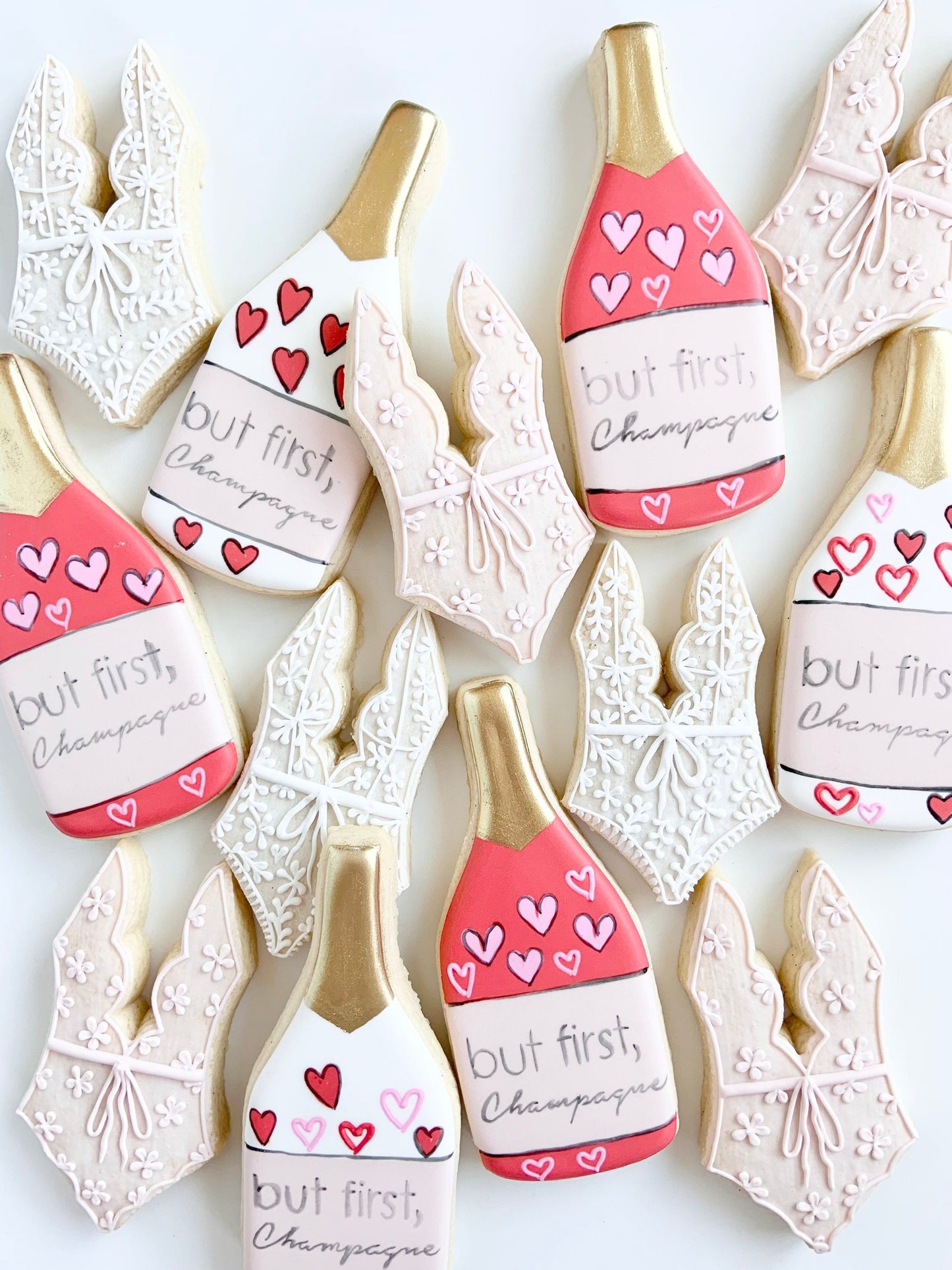 Champagne Bottle with or without Bow Cookie Cutters