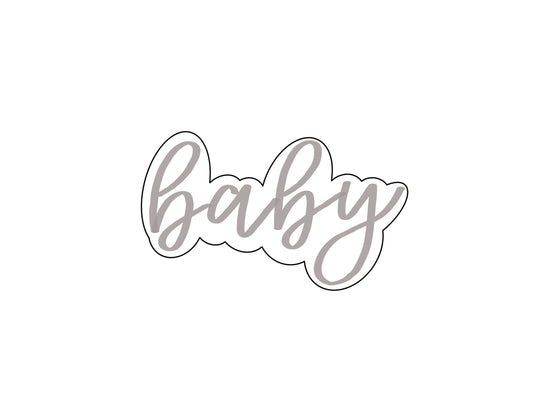Baby Font Plaque Cookie Cutter