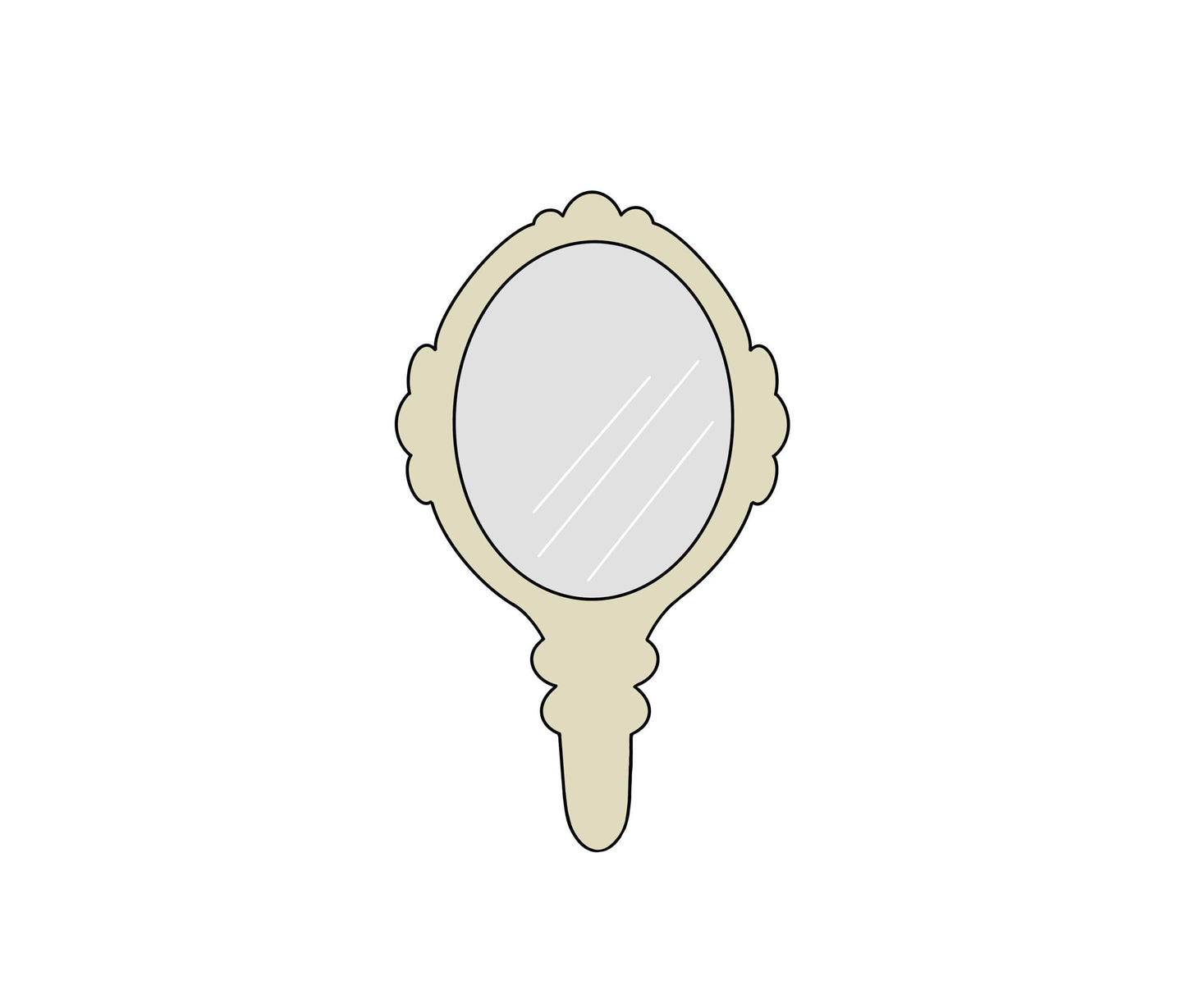 Fancy Hand Mirror Cookie Cutter