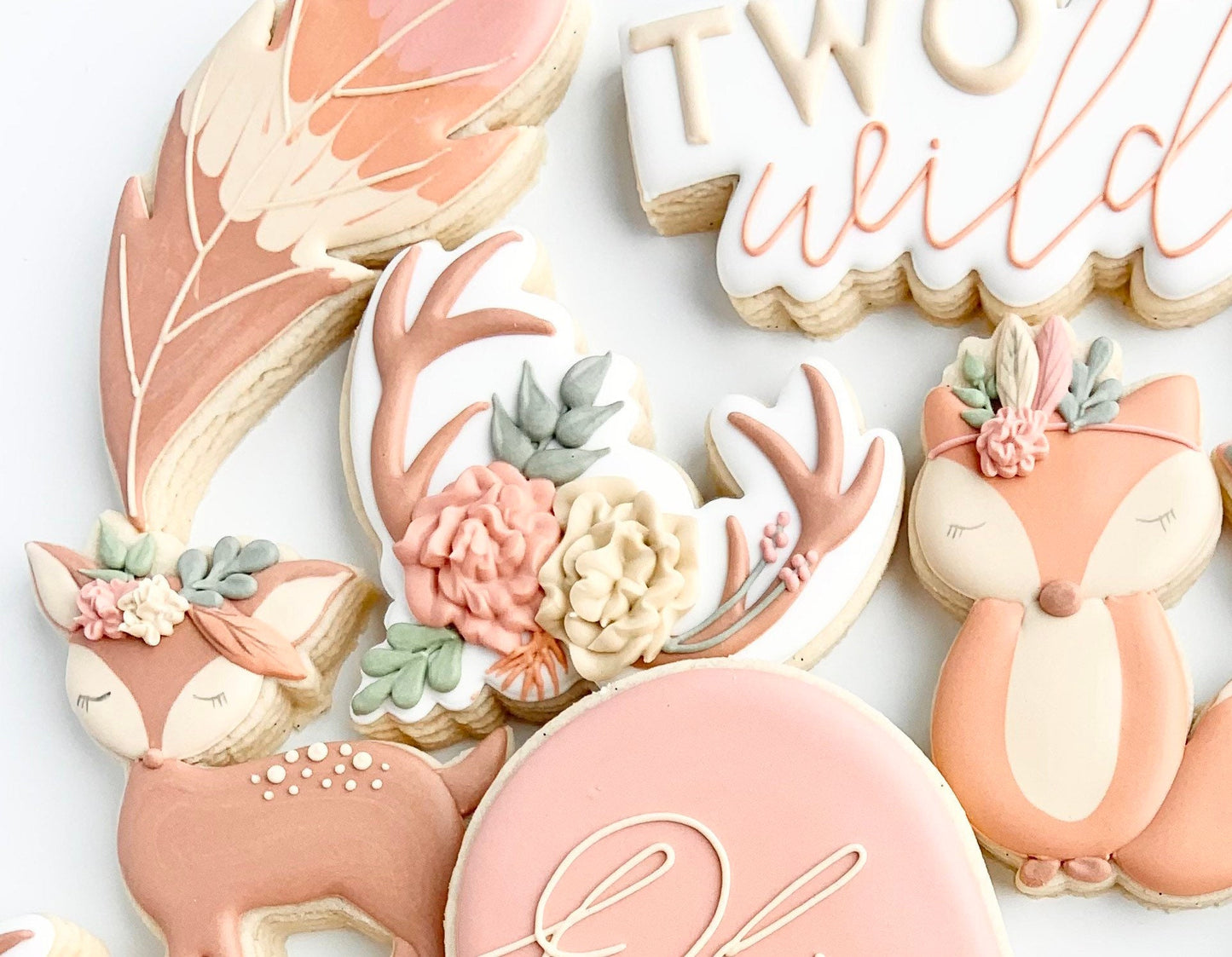 Floral Boho Antlers Cookie Cutter