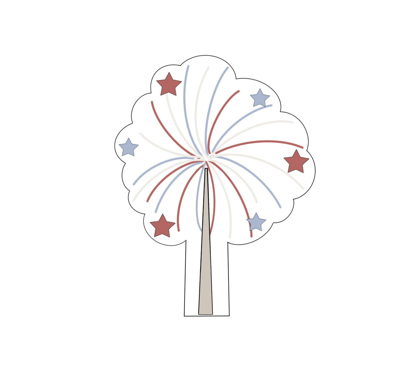Firework Sparkler Cookie Cutter