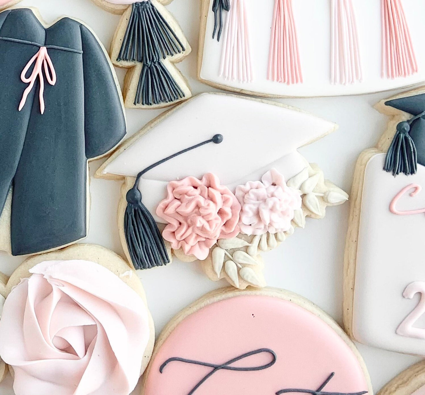 Grad Cap with or without Flowers Cookie Cutters