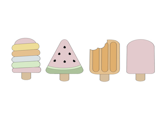 Chubby Popsicle Variation Cookie Cutters