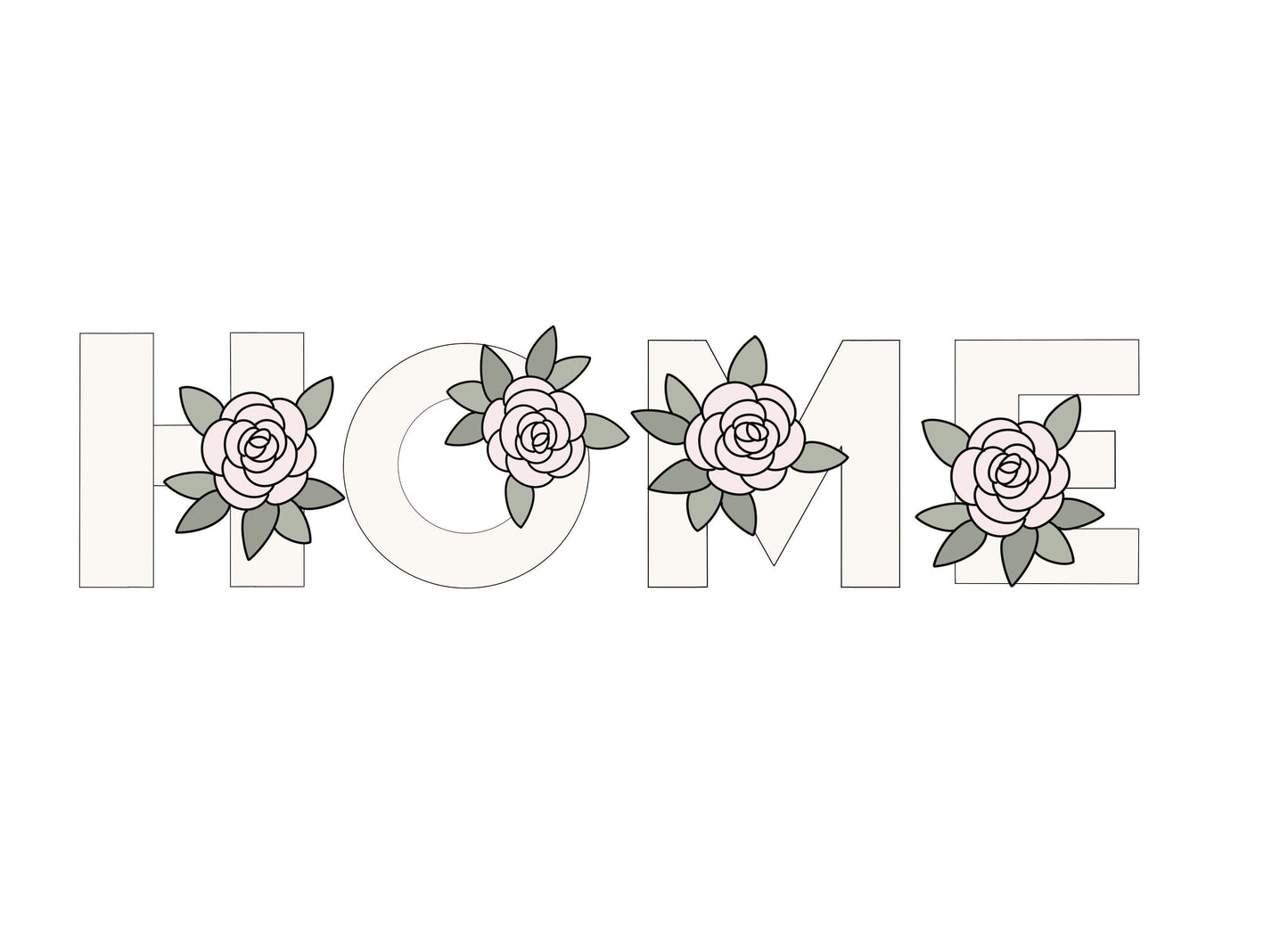 Floral HOME set of 4 Cookie Cutters