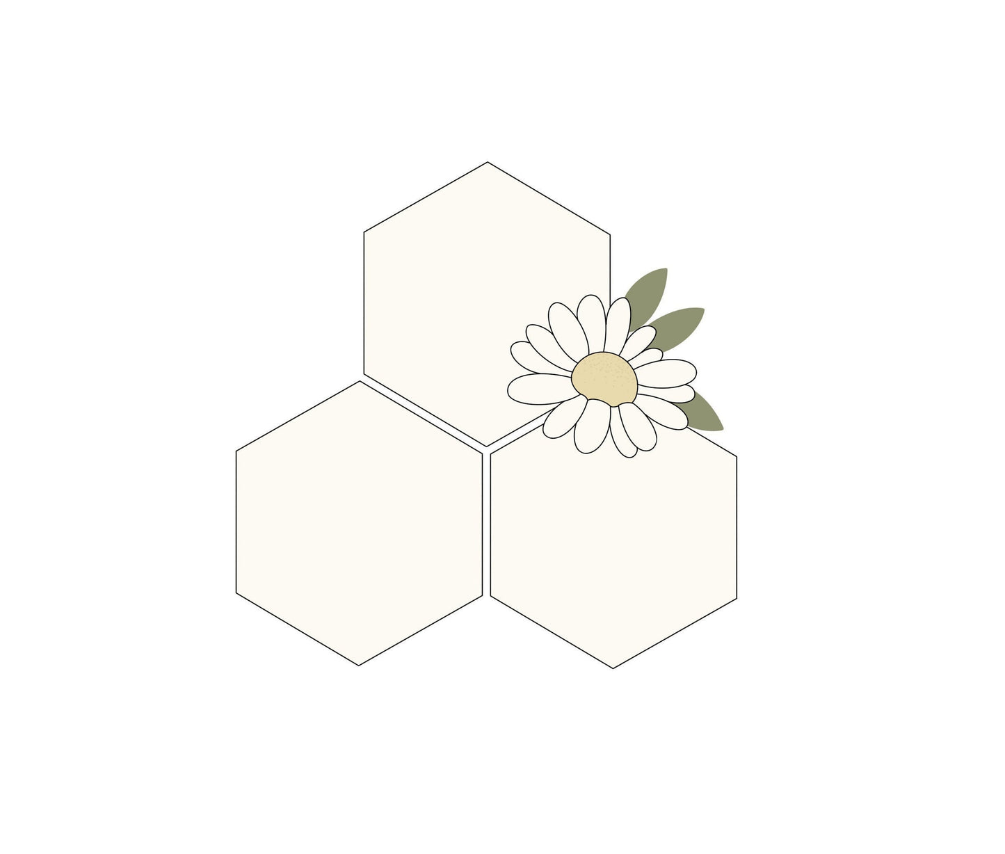 Hexagon Flower Plaque Cookie Cutter