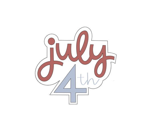 July 4th Plaque Cookie Cutter