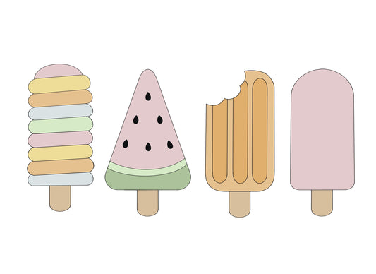 Popsicle Variation Cookie Cutters