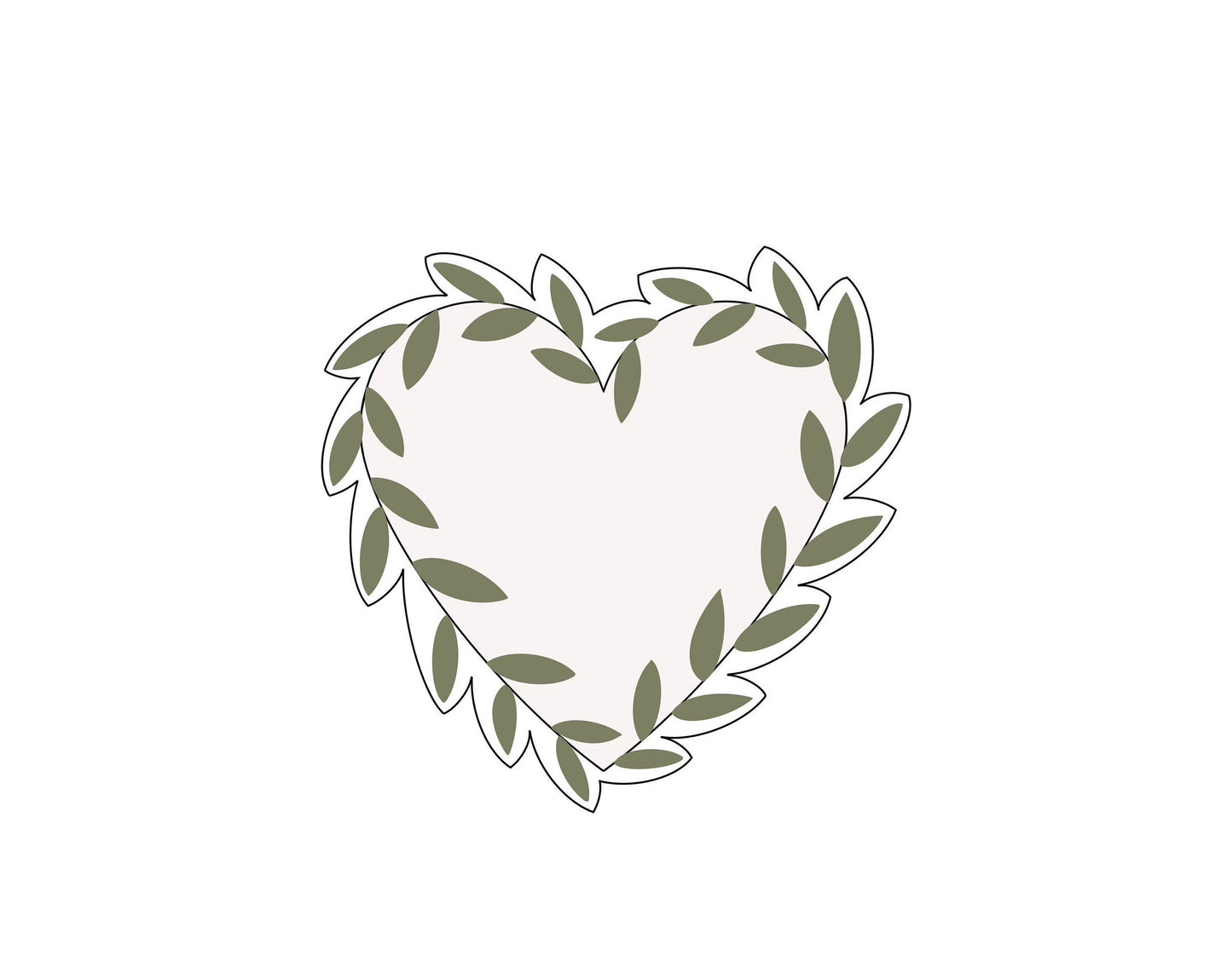 Leafy Heart 2 Cookie Cutter